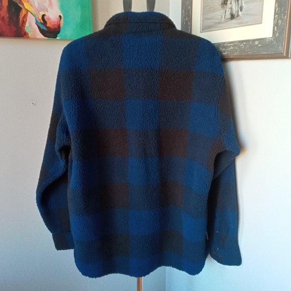 Wrangler Buffalo Check Fleece Shirt Jacket Size XL - Picture 4 of 7